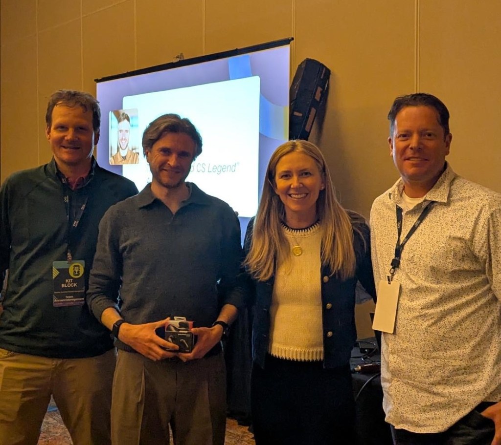 Wayne Bellows receiving the All-Around CS Legend award at Nerdio