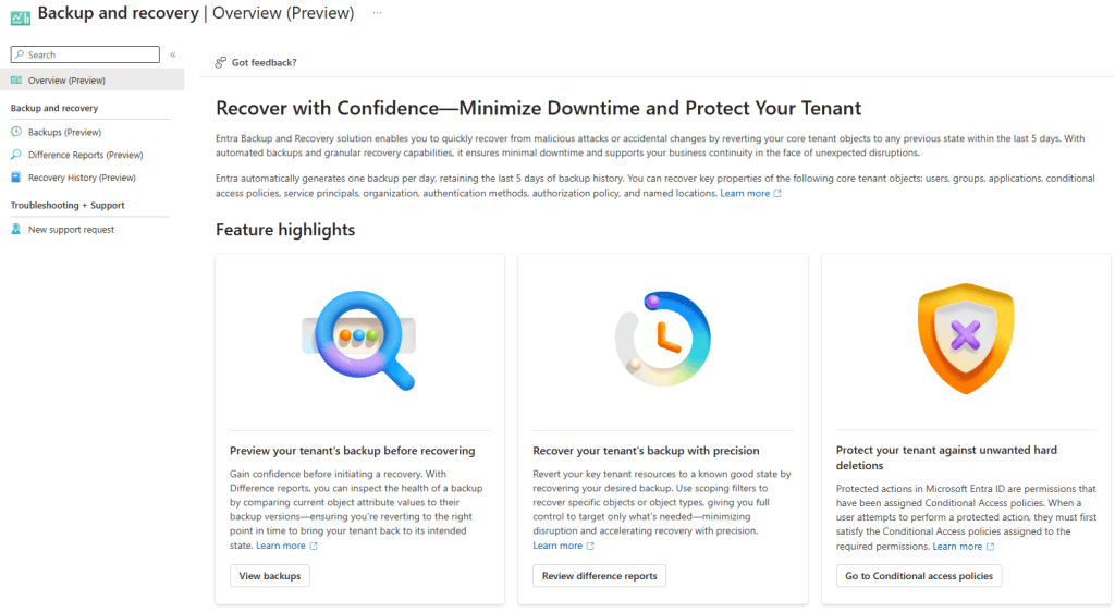 Microsoft Entra Backup and Recovery: The Safety Net Your Tenant Has Always Needed